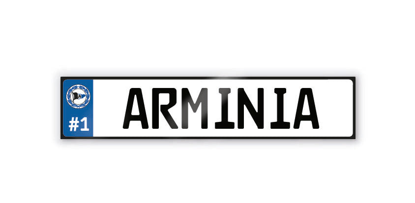 Arminia Nummernschild Aufkleber
