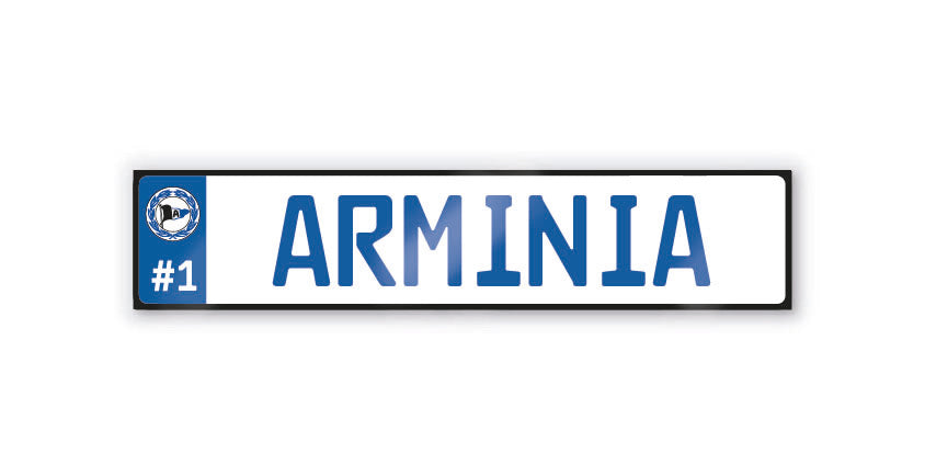 Arminia Nummernschild Aufkleber