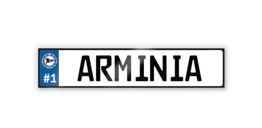 Arminia Nummernschild Aufkleber