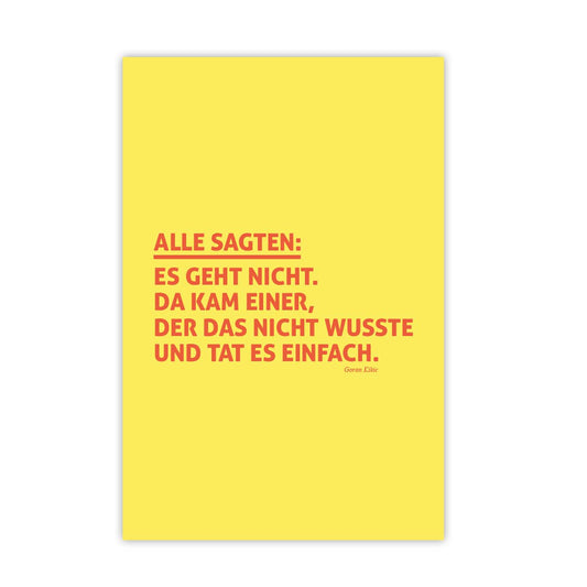 Spruchposter Geht nicht